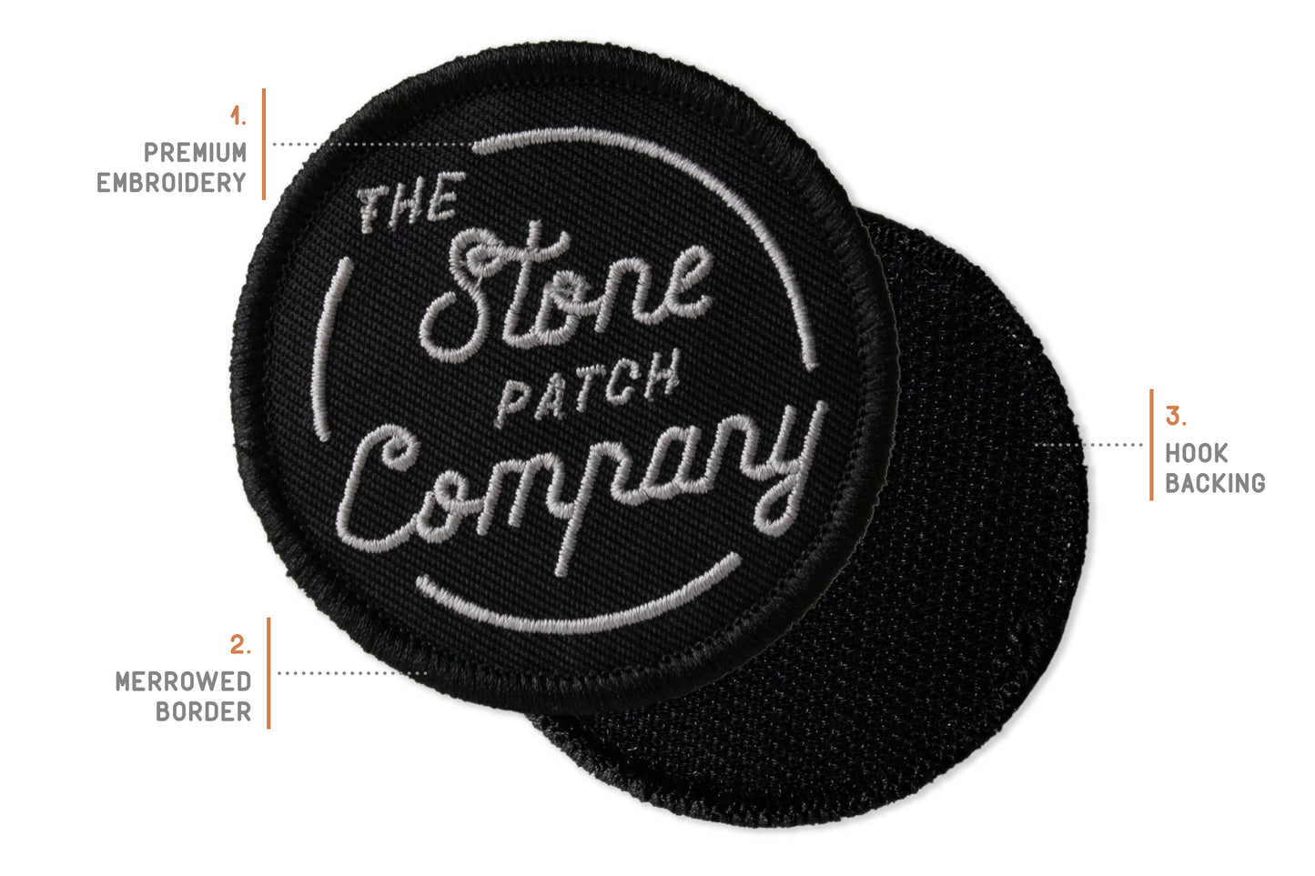 Carbon Embroidered Removable Patch