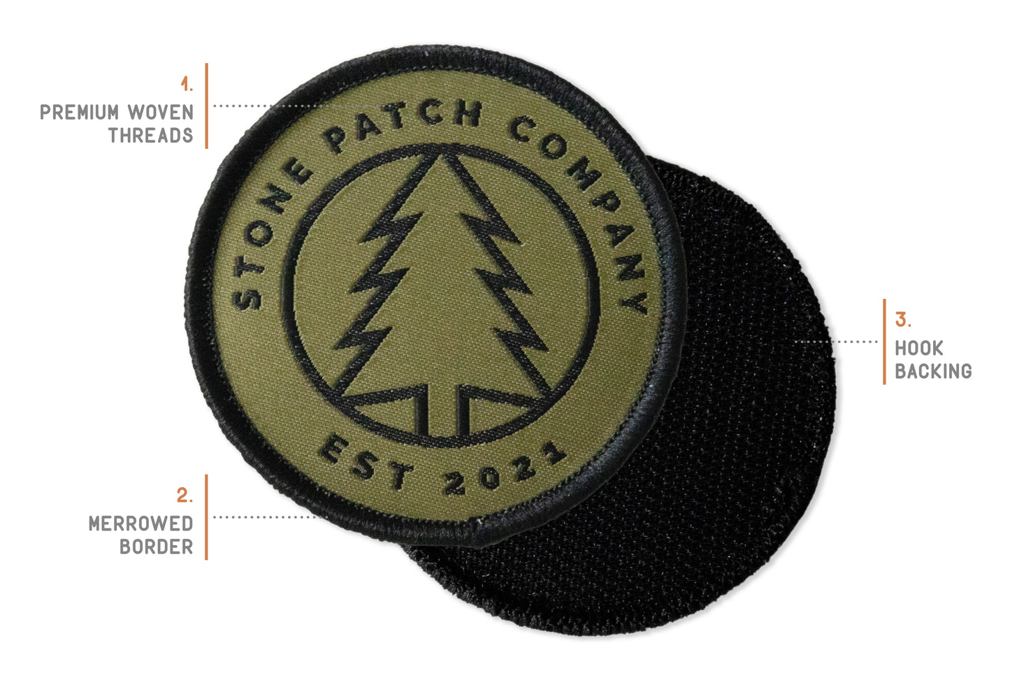 Spruce Woven Removable Patch